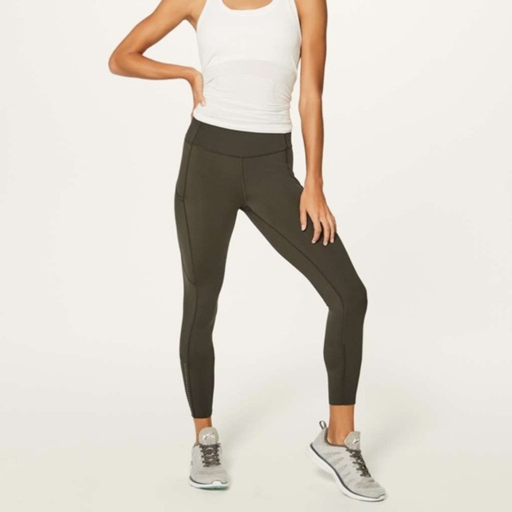 28” olive lululemon leggings